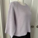 Minnie Rose Cotton Cropped 3/4 Sleeves Crewneck Sweater Photo 4