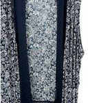 Catherines Plus Size 5X Shrug Navy Blue White Paisley Mesh Duster 1795 Photo 0