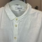 Madewell Linen-Blend Hilltop Shirt in Eyelet White Photo 5