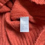 American Eagle Orange V-neck Chunky Knit Hooded Sweater Photo 10