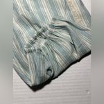 LC Lauren Conrad  3/4 Sleeve Square Neck‎ Top Blue Stripe Lace Trim Pullover Med Photo 7