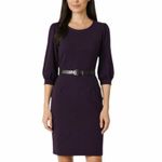Antonio Melani  Women's NEW Balloon Sleeve Plum Merino Wool Sweater Dress Size S Photo 12