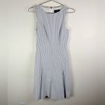 J.Crew 365 Blue White Pinstripe Sleeveless Fit And Flare Dress Photo 1