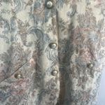 Dawn Joy Vintage Fashions Granny Core Retro Brocade Dress w/ Pearl Buttons Sz MD White Size M Photo 4
