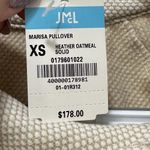 J. McLaughlin  Marisa Pullover Sweater XS Solid Oatmeal Scale Shawl Neck‎ NWT Photo 2