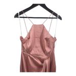 After Six  Charmeuse Halter Midi Dress 6829 Desert Rose Size 14 New Photo 4