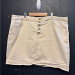 Torrid  Cream Button-Front Denim Skirt Size 20 Photo 0