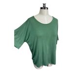 Sew In Love Green Short Sleeve Cut Out Back Solid T Photo 3