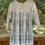 Free People Sun Daze Mini Dress Green Ivory Lace Size S Photo 1