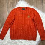 Ralph Lauren Lauren  orange cable knit sweater Photo 1