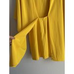 ZARA Women's Open Back Yellow Ruffle Cape Mini Dress Size Small Modest Photo 6