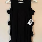 a.gain NWT  Black Cut-Out Sleeve Top Size Small Photo 0