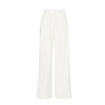 RTR sz 12 Staud solid white Luisa pocketed pants high rise trouser career Photo 5