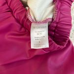 Olivaceous  Hot Pink Leather Crop Top Photo 4