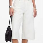 Madewell White Capri Cropped Denim Culottes Jeans Size 30 Photo 0