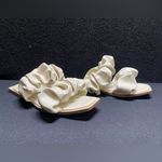 Circus by Sam Edelman Circus NY Cream Strap Gathered Flat Sandals Size 8.5 Logo Square Platform Photo 3