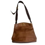 I Ponti Firenze Brown Penble Leather Wide Strap Shoulder Bag Photo 9