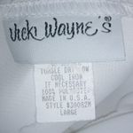 Vicki Waynes L White Plain Short Sleeve Top Size L Photo 5