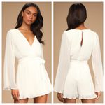 Lulus  Embrace Your Beauty Ivory Pleated Long Sleeve Skort
Romper Photo 1