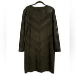 St. John  Black Sequin Sweater Knit Dress Long Sleeve Size Medium Photo 7