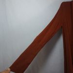 Leith  Ribbed Shawl Cocoon Sweater Burnt Orange Size Small Photo 5