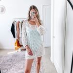 Model KISUII White Eyelet Swim Cover up Mini Dress Photo 11