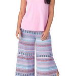 Cuddl Duds Women’s Sleeveless Pajama Top & Wide Leg Pajama Pant 2pc Set Large Photo 0