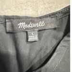 Madewell Poplin Mini Dress Women's 6 Black Crewneck Bubble-Sleeve Elastic Waist Photo 6