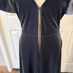 Birdy Grey  Sz MED Hannah Velvet Maxi Dress Storm Blue Prom Bridesmaid Stretch Photo 6