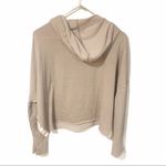 Betsey Johnson  Size XL Raw Edge Cropped‎ Hooded Sweatshirt Photo 5