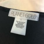Planet Gold NWOT Black Velvet Faux Wrap Top Blouse Photo 5