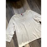 JM Collection Vintage 90s Button Lace Cottage Cream Knit Top Boho Y2K Dainty Coquette Feminine Photo 1