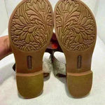 COMFORTIVA Women's Size 6.5W DAFNEY Leather Thong Sandal Green/Multi Green Photo 5