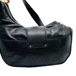 Michael Kors Black Soft Leather Morgan Hobo Gold Hardware Top Zip Bag Photo 5