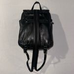 wilson's leather  • Genuine Leather Vintage Black Small Bagpack Multiple Pockets Photo 3