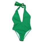 Zaful  Green One Piece Halter Back Swimsuit(Size Small) Photo 1