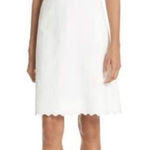 Tory Burch Cream Textured Jacquard Bailey Dress Size 4 Photo 0