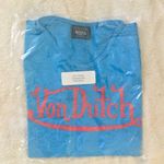 Von Dutch NEW Women’s Blue Red Short Sleeve Raglan Tee T Shirt Top. 
65% Polyest Photo 3