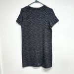 ZARA Trafaluc Black White Geometric Print Knit Short Sleeve Shirt Dress Small Photo 2