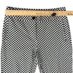 Betabrand  Black White Cat Catstooth Houndstooth Ankle Zip Pants sz M Petite Photo 3