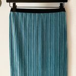 Leith  teal pleated velour velvet midi skirt! Photo 3
