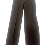 Escada Women's Black Wide Leg Trousers Pants Size 34 XS Wool Blend Tailored Brown Photo 0