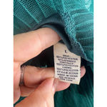 Jealous Tomato Teal Pleated Asymmetrical Skirt L | Mesh Layered Midi High Low He Photo 3