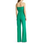 Tadashi Shoji Allen Strapless Jumpsuit Romper Draped Pine Green XL Photo 2
