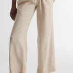 Quince  100% European Linen Wide Leg Pants Medium Tan Flax Pull On Photo 0