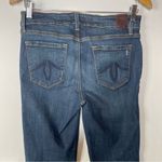 Level 99 Anthropologie Straight Leg Raw Edge Hem Jeans Size 28 Blue Photo 3