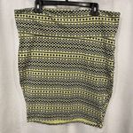 Torrid Women's Size 2 Pull On Pencil Skirt Yellow Blue Stretch Photo 0