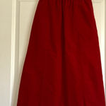The Villager Vintage Velvet Skirt, size 4/6 *see measurements Red Photo 0