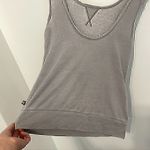 Fabletics Tennyson Pullover Light Gray Scoop Neck Low Back French Terry Tank Top Photo 9