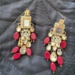 Indian Pakistani complete wedding Jewelry Set Red Photo 3